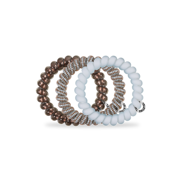 TELETIES - Spiral Hair Coils | Large | Truly Taupe Hair Ties