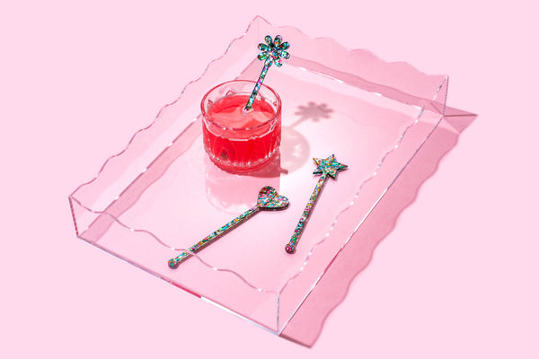 Taylor Elliott Designs - *ON SALE* Wavy Acrylic Tray - Rectangle - Medium - Clear