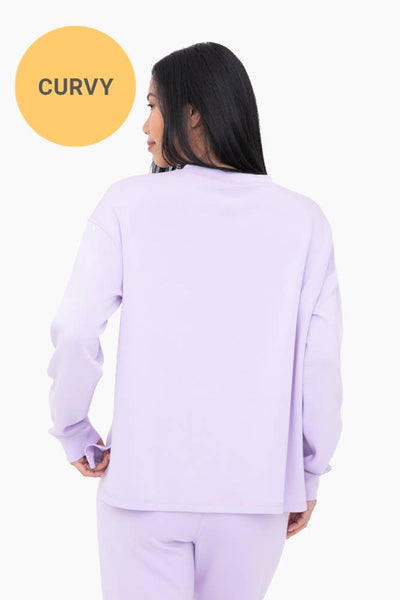 Mono B - CURVY Elevated Oversized Crew Neck: SURF SPRAY / 1XL:2XL:3XL (2:2:2)