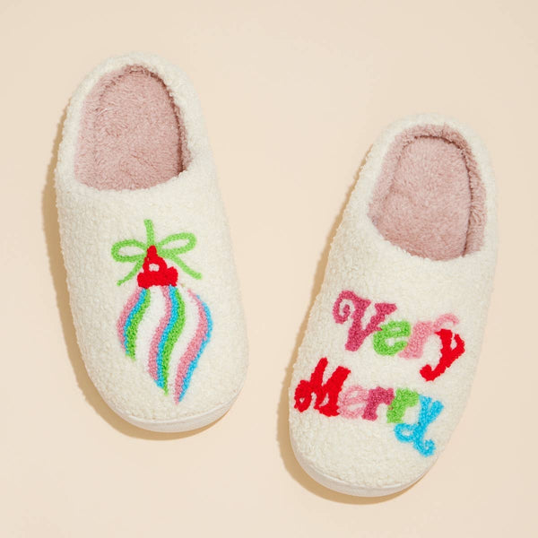 Lilla Haven - Very Marry Christmas Home Slippers: Multi / Large / 4DL98013