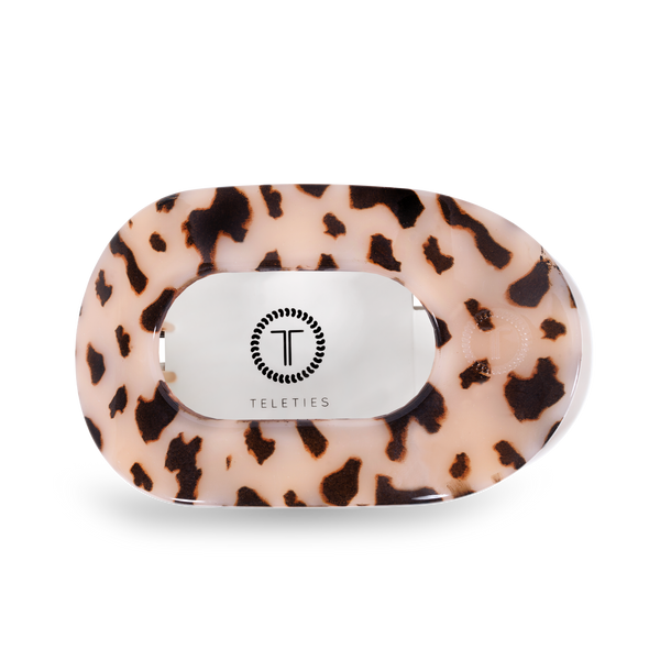 TELETIES - Blonde Tortoise Large Flat Round Clip