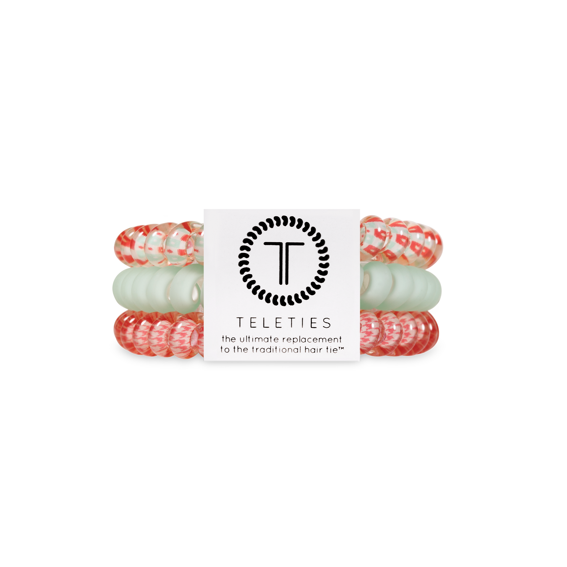 TELETIES - Spiral Hair Coil | Small | Calming Coral