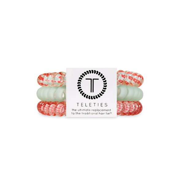 TELETIES - Spiral Hair Coil | Small | Calming Coral