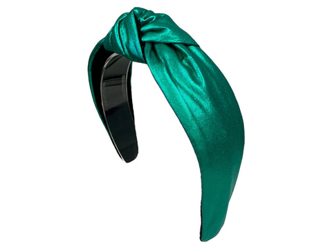 Golden Lily - Headband Knot - Metallic Green