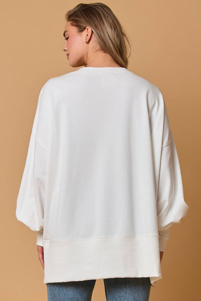 Fantastic Fawn - Bows Sequins Embroidery Long Sleeve Top