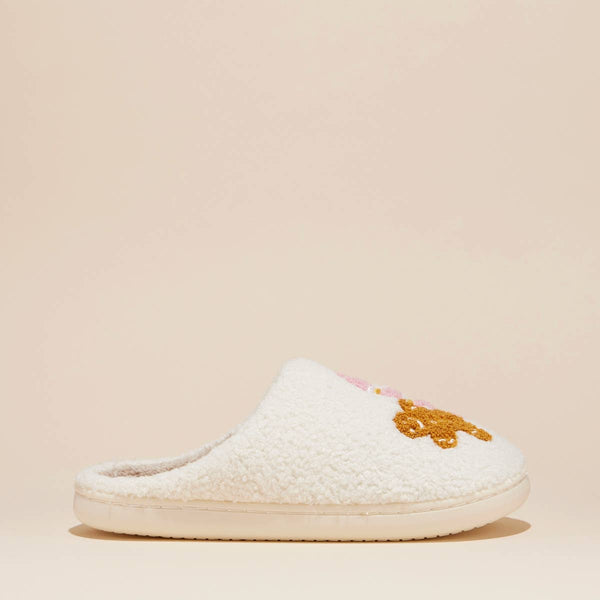 Lilla Haven - Gingerbread Man & Hot Chocolate slippers: Pink / Small / 4DL98011