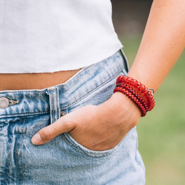 TELETIES - Spiral Hair Coils | Large | Red Carpet Ready Hair Ties