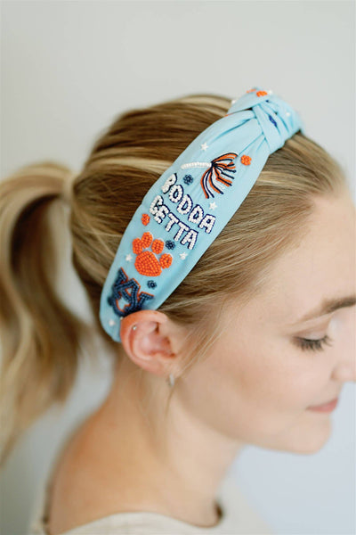 Gracefully Made Art - Auburn University Beaded Headband