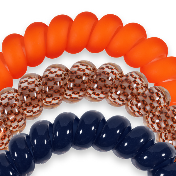 TELETIES - Spiral Hair Coils | Large | War Eagle! Hair Ties