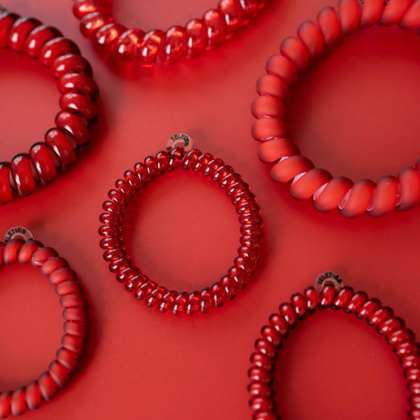 TELETIES - Spiral Hair Coils | Large | Red Carpet Ready Hair Ties