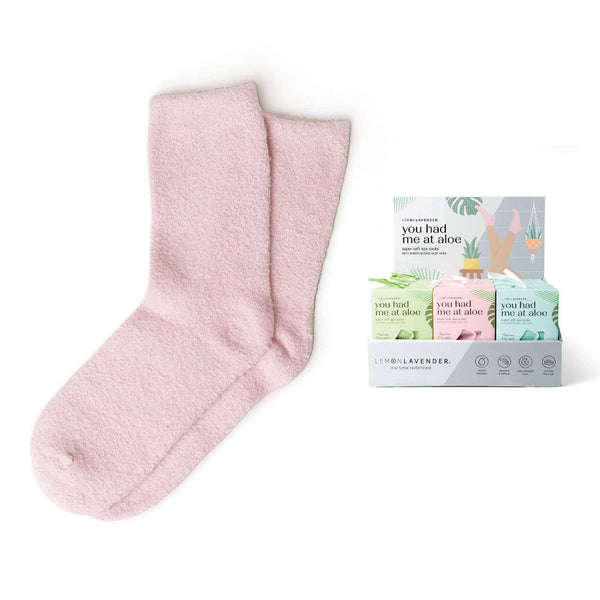 DM Merchandising - Lemon Lavender You Had Me At Aloe Super Soft Spa Socks