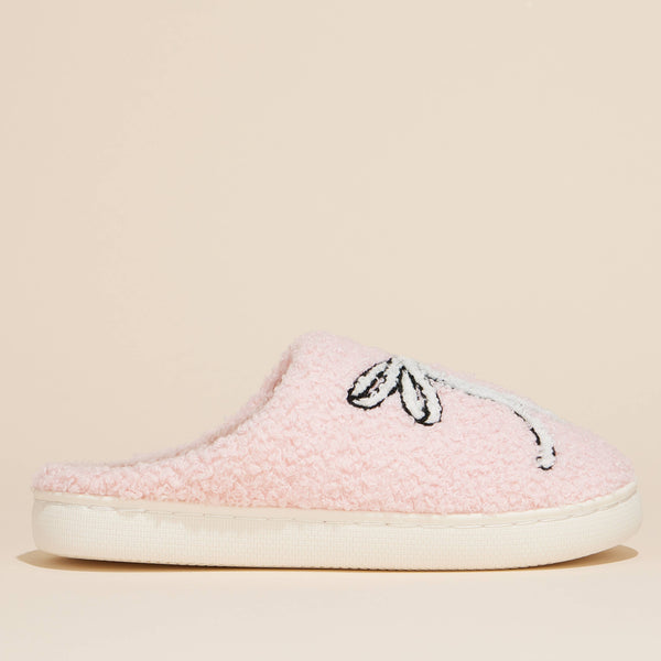 Lilla Haven - Large Ribbons Home Slippers: White / Medium / 4DL98008