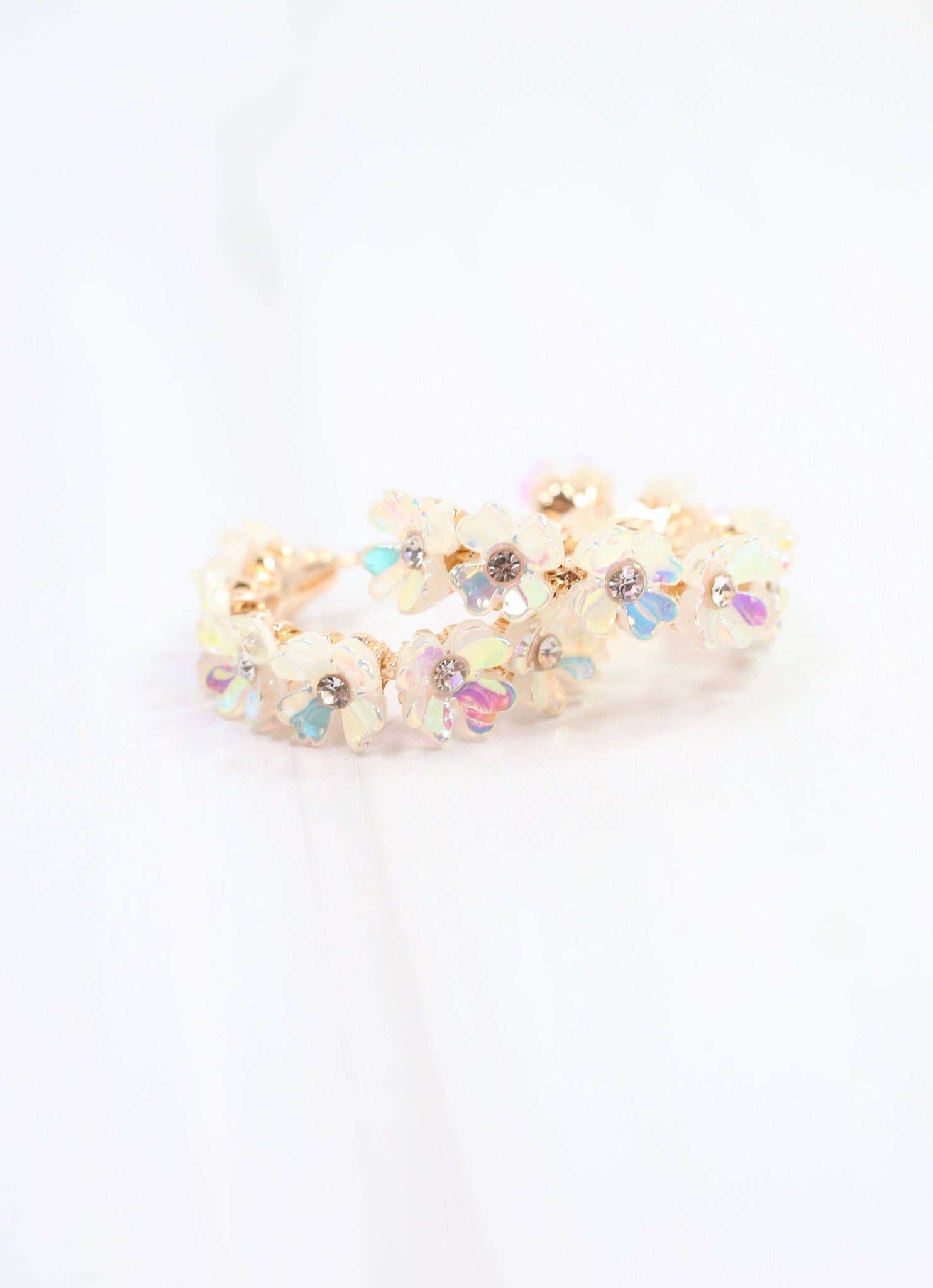 Caroline Hill - Ashleigh Flower Hoop Earring Opal: Default
