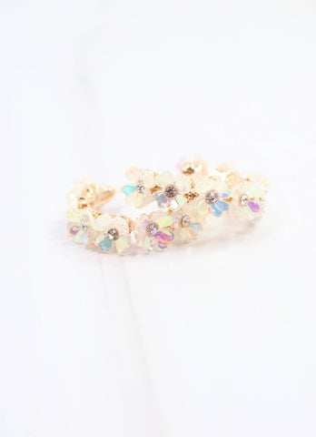 Caroline Hill - Ashleigh Flower Hoop Earring Opal: Default