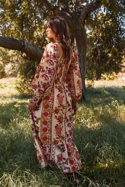 Oddi - Floral Printed Bohemian Maxi Dress: Garden Party / S