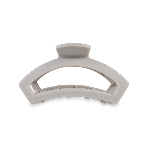 TELETIES - Open Hair Clip | Med. | Silver Flames