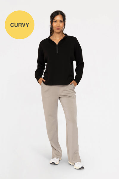 Mono B - CURVY Elevated Wide Leg Lounge Pants: SOFT MAGENTA / 1XL:2XL:3XL (2:2:2)