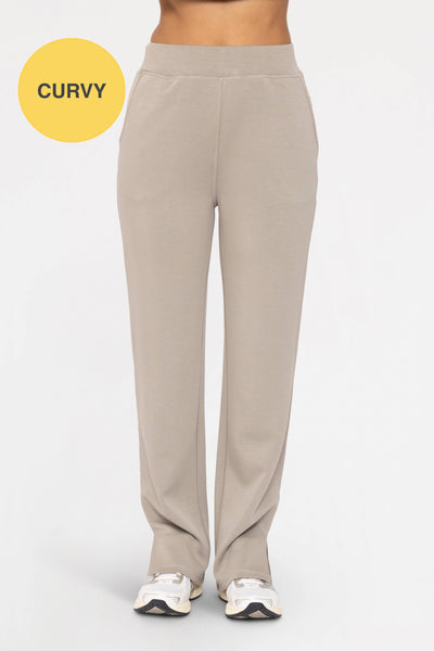 Mono B - CURVY Elevated Wide Leg Lounge Pants: SOFT MAGENTA / 1XL:2XL:3XL (2:2:2)