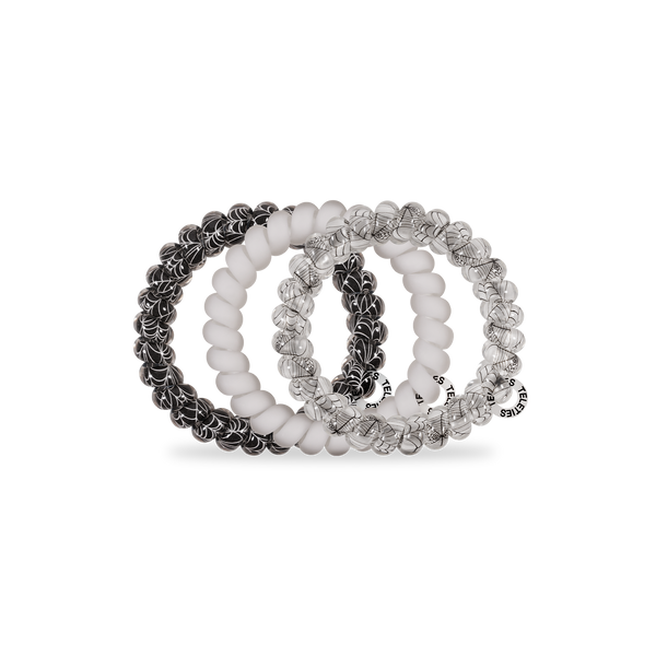 TELETIES - Spiral Hair Coils | Large | Webbed Hair Ties