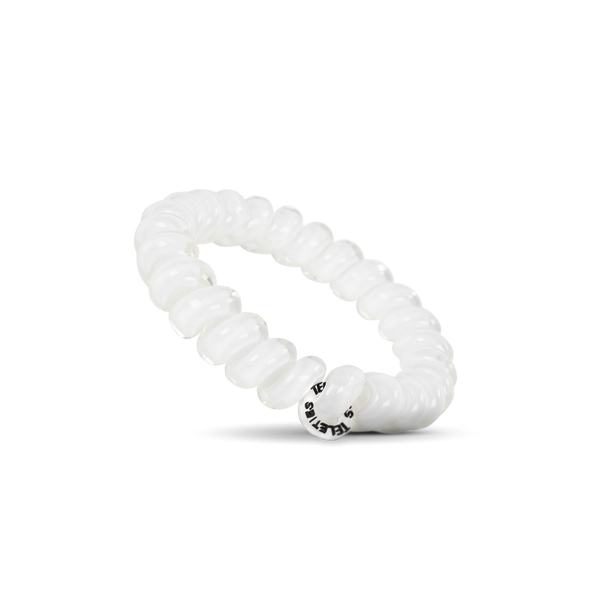 TELETIES - Spiral Hair Coils | Large | Coconut White Hair Ties: Large