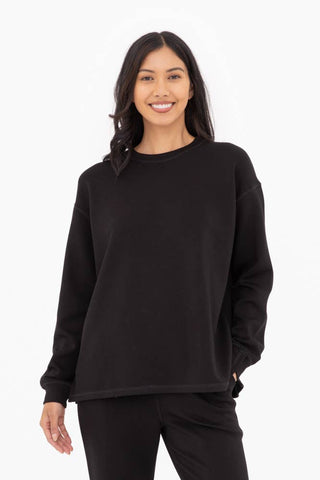Mono B - Elevated Oversized Crew Neck: Black / S:M:L (2:2:2)