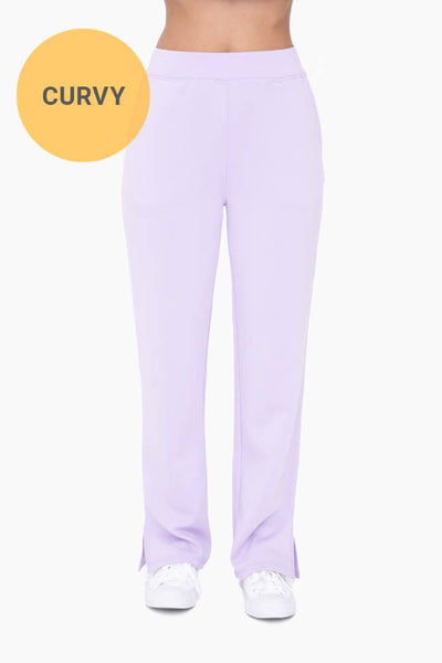 Mono B - CURVY Elevated Wide Leg Lounge Pants: SOFT MAGENTA / 1XL:2XL:3XL (2:2:2)