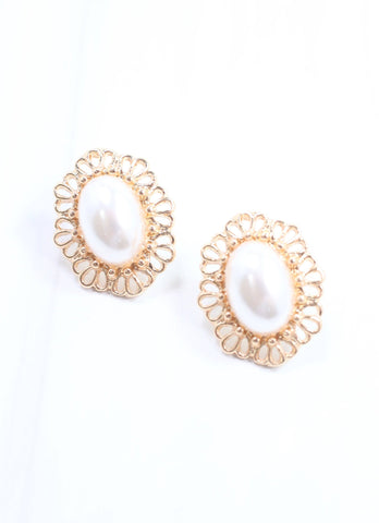 Caroline Hill - Magrath Pearl Stud Earring Gold: Default