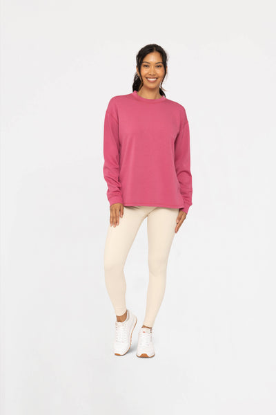 Mono B - Elevated Oversized Crew Neck: SOFT MAGENTA / S:M:L (2:2:2)