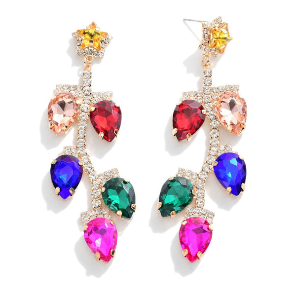 Rhinestone Christmas Earrings