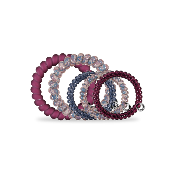 TELETIES - Spiral Hair Coils | Mix Pack | Purple Haze Hair Ties