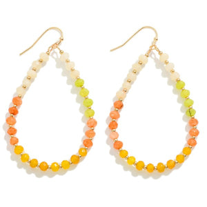 Multi Beaded Teardrop Earrings