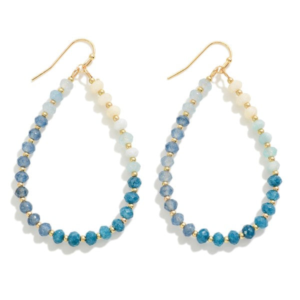 Multi Beaded Teardrop Earrings