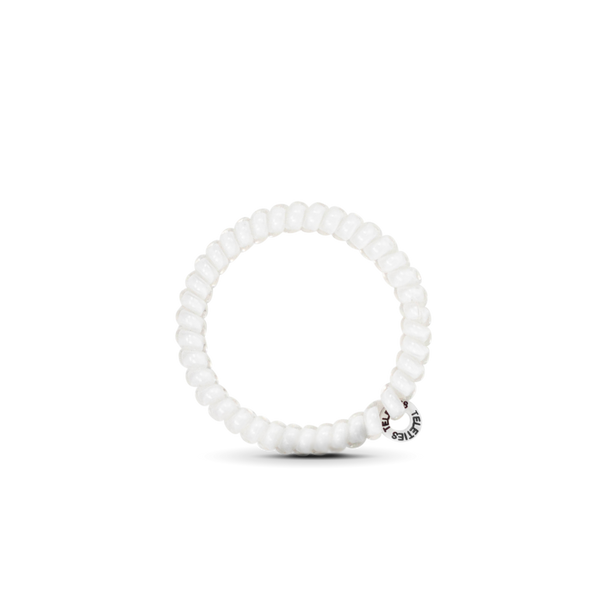 TELETIES - Spiral Hair Coils | Small | Coconut White Hair Ties: Small