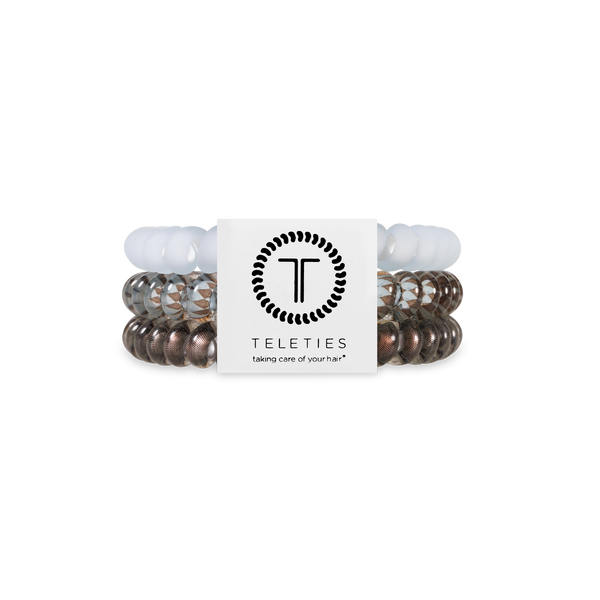 TELETIES - Spiral Hair Coils | Small | Truly Taupe Hair Ties