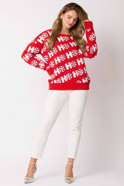 Fantastic Fawn - Pull Over Sweater with Hohoho - Preorders: LT PINK / L