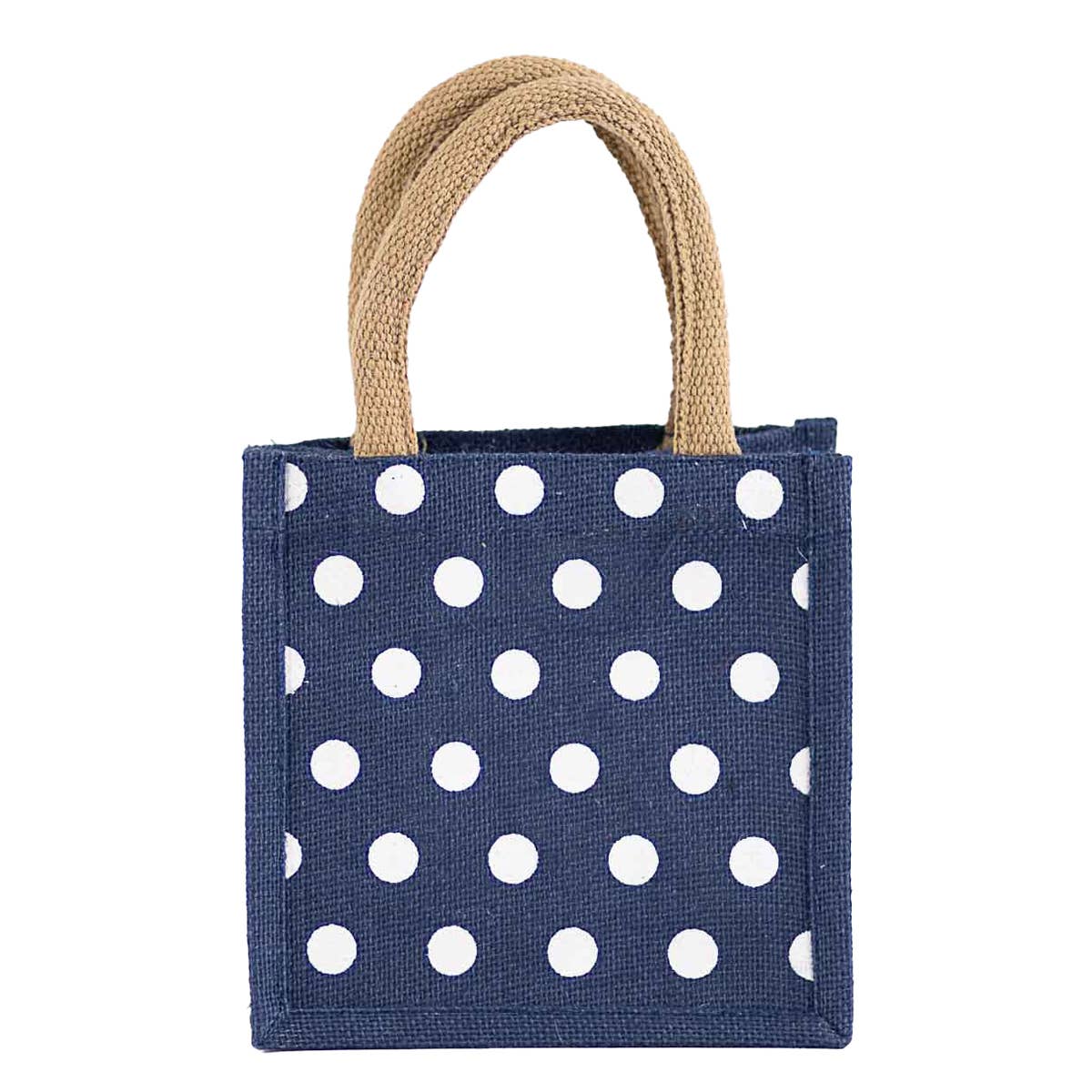 The Royal Standard - Polka Dot Petite Gift Tote   Royal/White 7x7x5