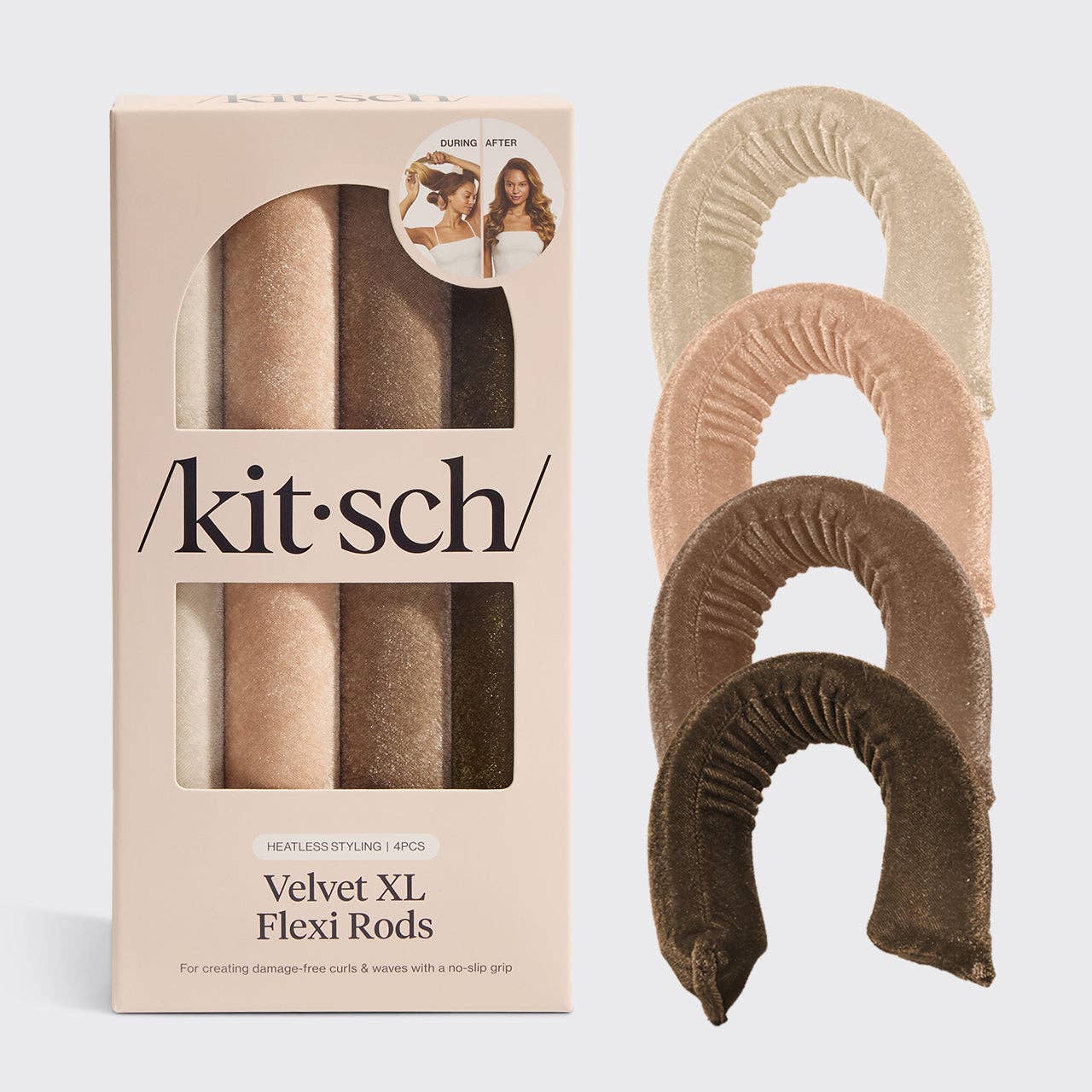 KITSCH - Velvet XL Flexi Rods 4pc Set - Eucalyptus