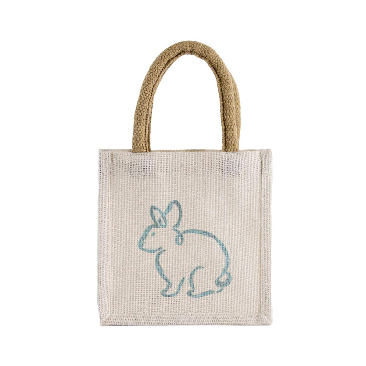 The Royal Standard - Delilah Bunny Petite Gift Tote   White/Light Blue   7x7x5