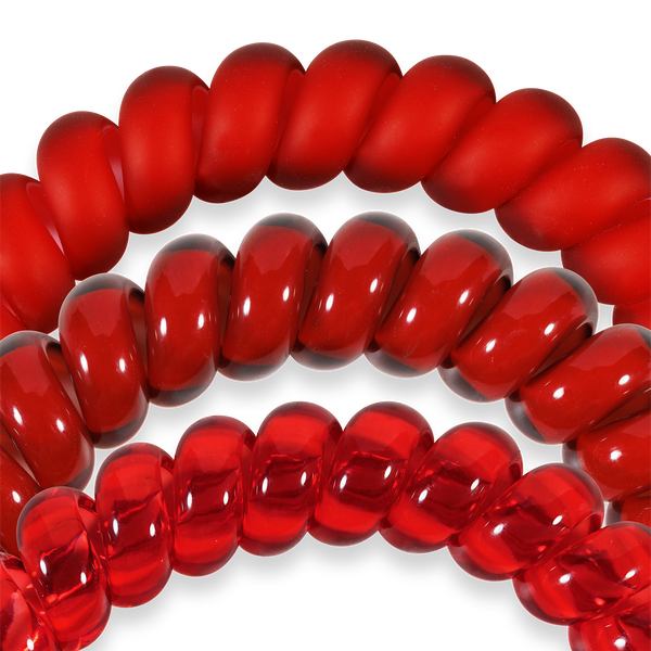TELETIES - Spiral Hair Coils | Large | Red Carpet Ready Hair Ties