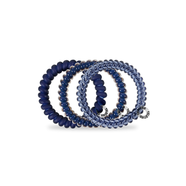 TELETIES - Spiral Hair Coils | Small | Nightfall Navy Hair Ties