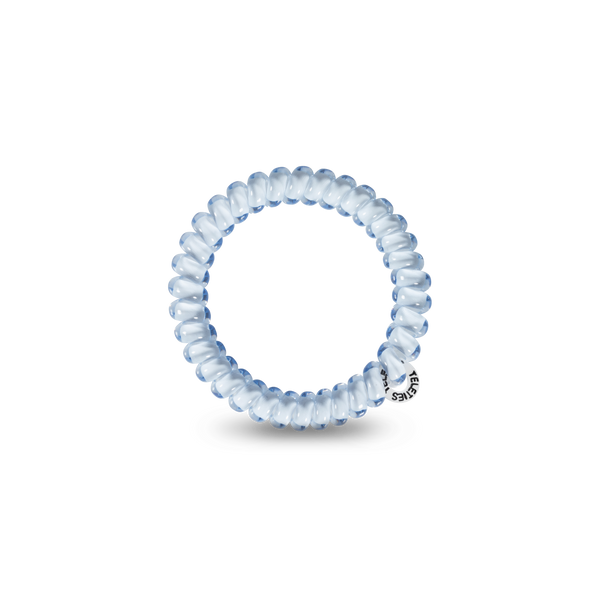 TELETIES - Spiral Hair Coils | Small | Washed Denim Hair Ties
