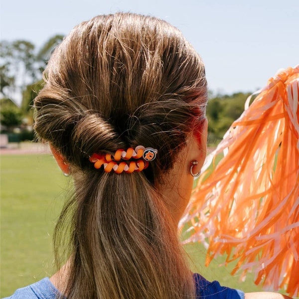TELETIES - Spiral Hair Coils | Large | War Eagle! Hair Ties