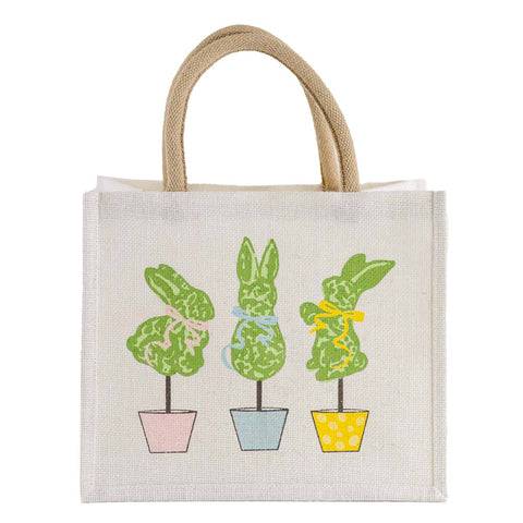 The Royal Standard - Boxwood Topiary Gift Tote   White/Multi   12x10x8