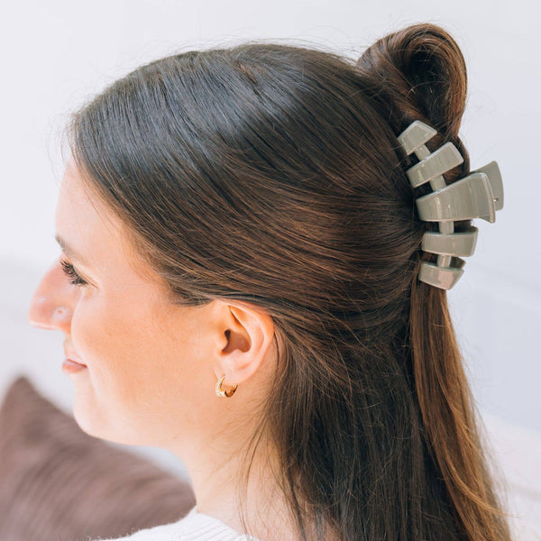 TELETIES - Classic Hair Clip | Medium | Sage It Ain't So