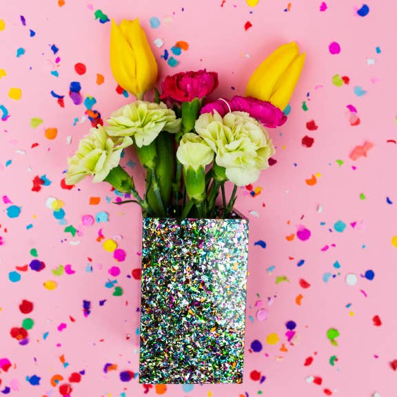 Taylor Elliott Designs - *ON SALE* Acrylic Pen + Pencil Cup - Colorful Confetti