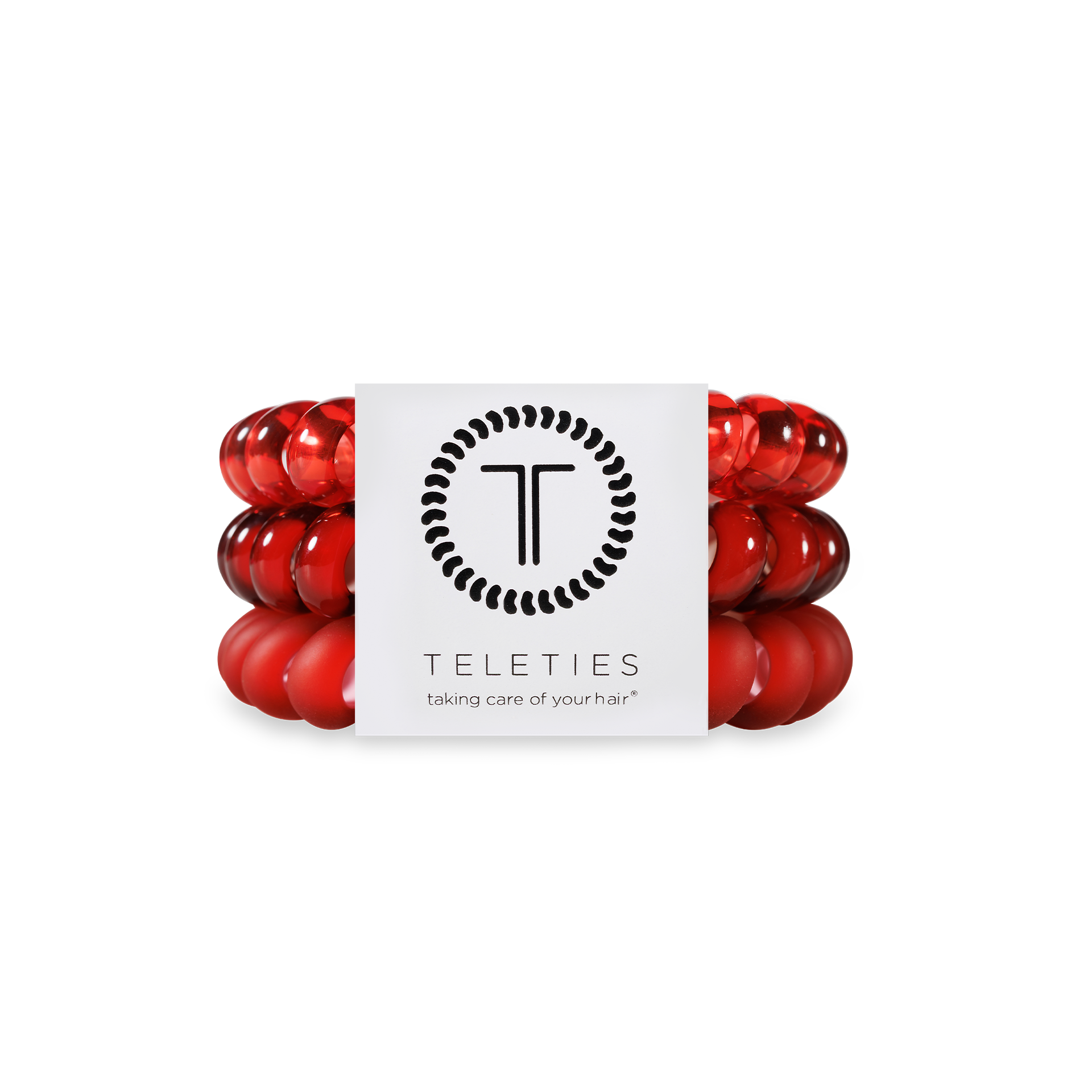 TELETIES - Spiral Hair Coils | Large | Red Carpet Ready Hair Ties