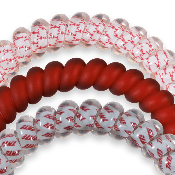 TELETIES - Spiral Hair Coils | Small | Roll Tide! Hair Ties