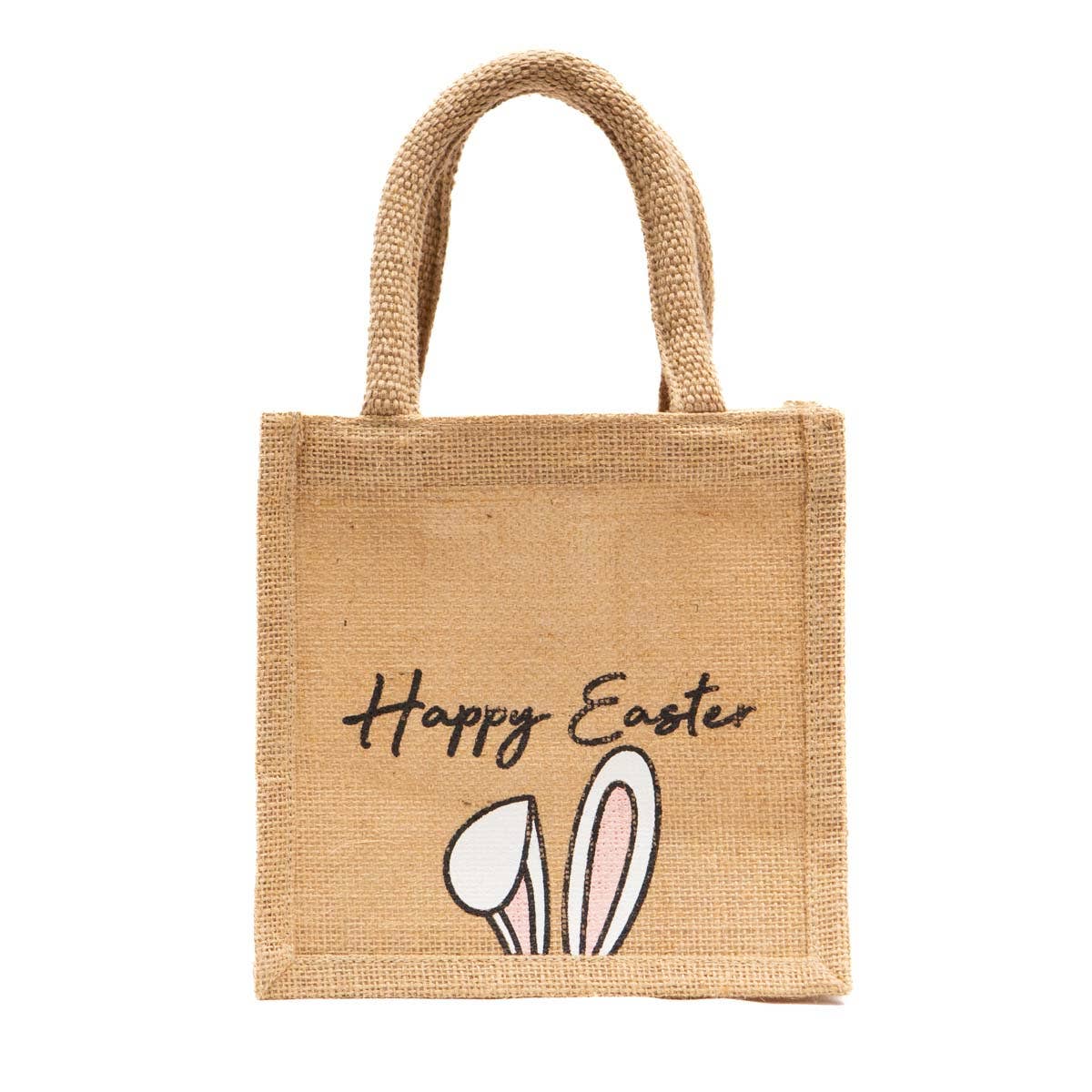 The Royal Standard - Happy Easter Petite Gift Tote   Natural/White/Black  7x7x5
