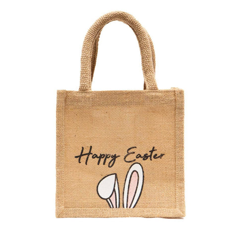 The Royal Standard - Happy Easter Petite Gift Tote   Natural/White/Black  7x7x5