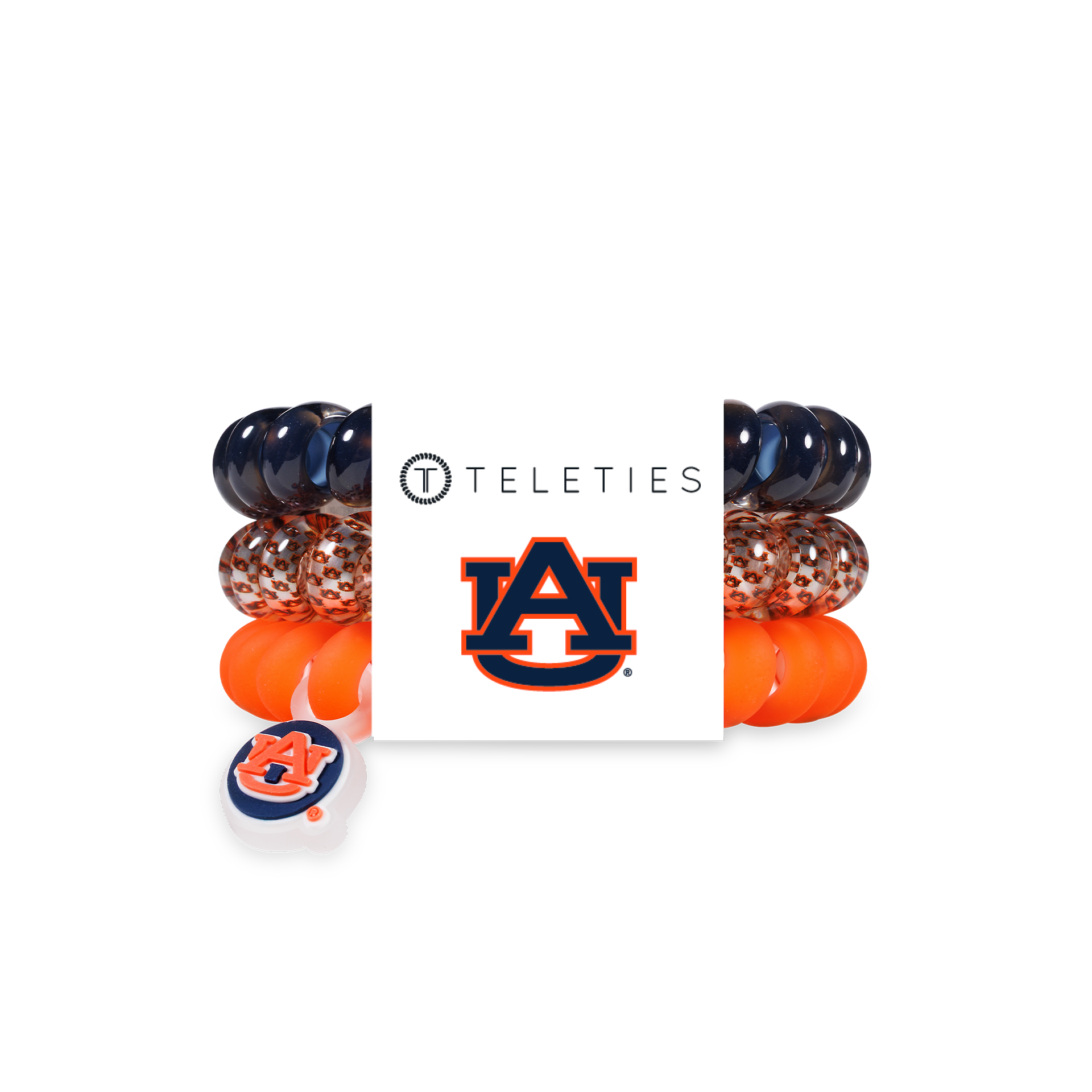 TELETIES - Spiral Hair Coils | Large | War Eagle! Hair Ties